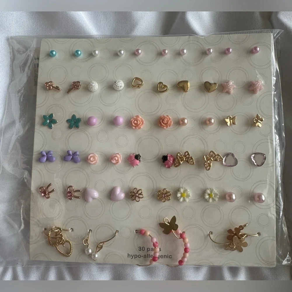 Assorted Jewelry Set with Earrings, Bracelets, and Rings